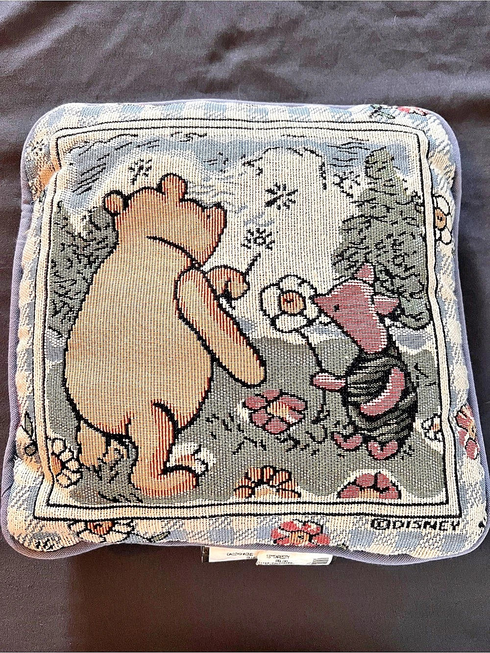 Disney Winnie the Pooh Daisychains Tapestry Pillow Blue
